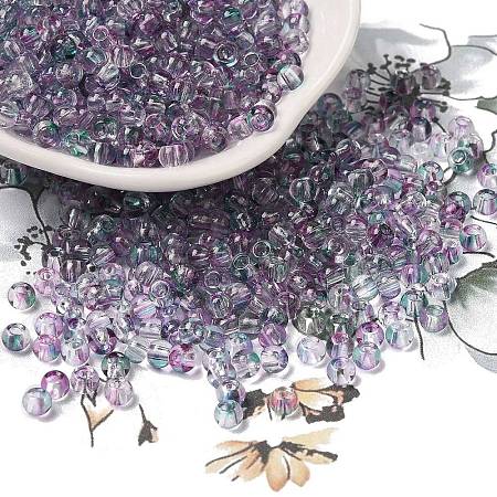 Transparent Colours Glass Round Beads SEED-F006-05A-12-1