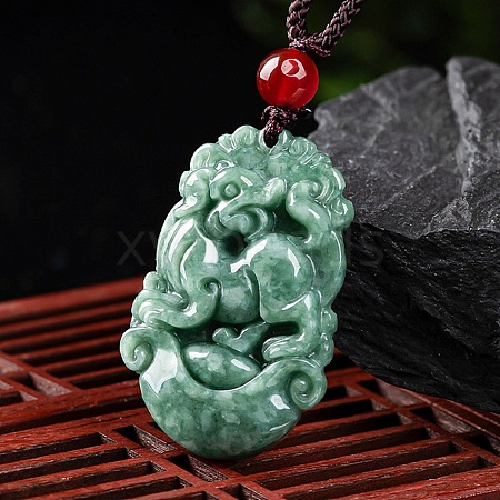 Natural Jadeite Pendant Necklaces G-H306-05-11-1