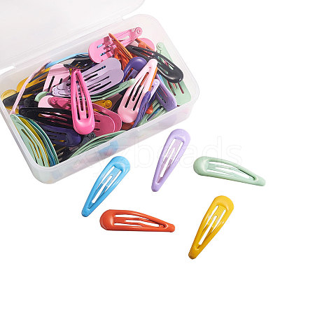 Spray Painted Iron Snap Hair Clips OHAR-CJ0001-01-1