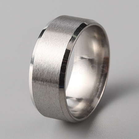 201 Stainless Steel Plain Band Ring for Women RJEW-WH0010-06C-MP-1