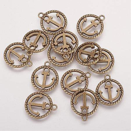Tibetan Style Alloy Pendants TIBEP-3768-AB-FF-1