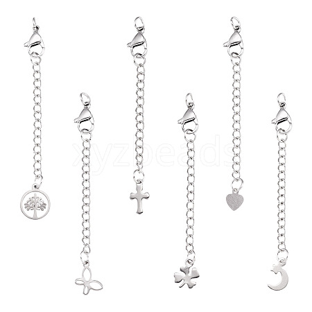 6Pcs 304 Stainless Steel Ends Chains FIND-TA0010-79-1