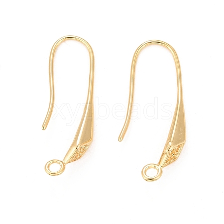 Rack Plating Eco-friendly Brass Earring Hooks KK-D075-10G-RS-1