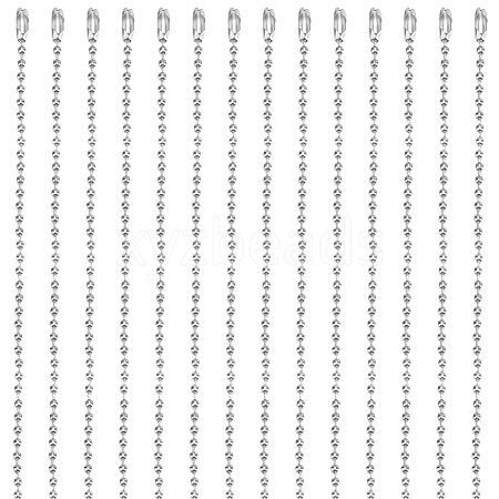 30Pcs Iron Ball Chain Necklace Making MAK-SP0001-08P-1