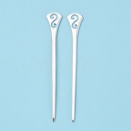 Tibetan Style Alloy Hair Stick Findings OHAR-WH0016-06B-S-1