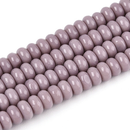 Opaque Spray Painted Glass Beads GLAA-ZX008-4mm-18S-1