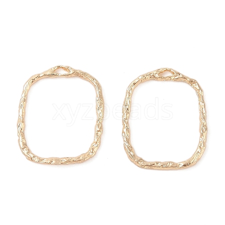 Brass Open Back Bezel Pendants KK-N256-01C-G-1