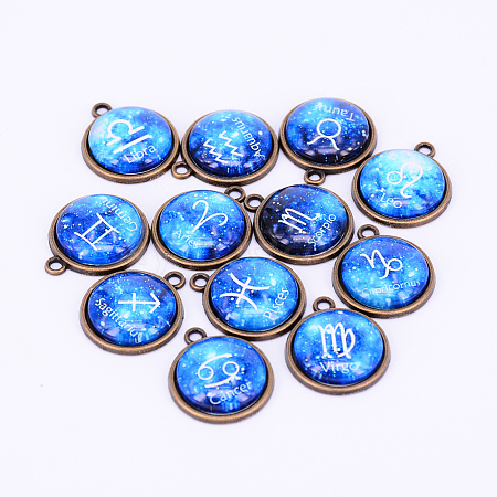 Alloy Glass Pendants PALLOY-WH0071-04AB-02B-1