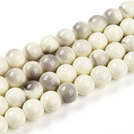 Baking Paint Glass Beads Strands DGLA-N013-10mm-02-1