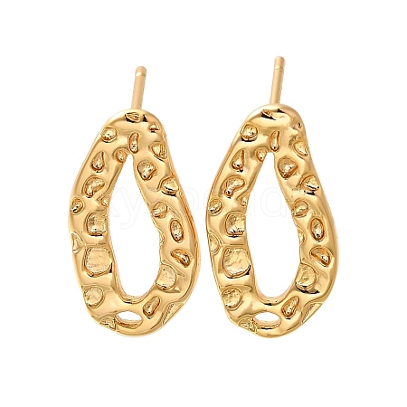 Brass Stud Earrings KK-K294-30G-1