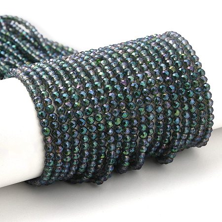 Electroplate Transparent Glass Beads Strands LS-GLAA-H021-01B-FR01-1