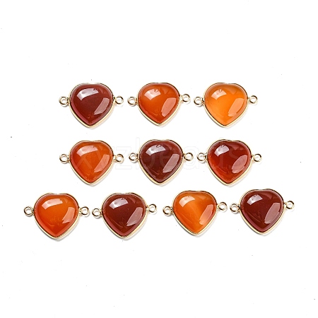Natural Carnelian Connector Charms G-Q006-06A-G-1