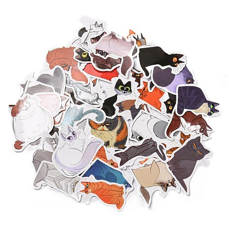 50 Sheets Paper Cat Stickers STIC-Q002-04-1