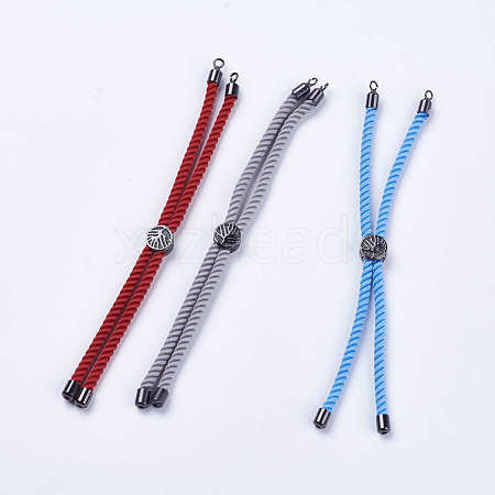 Nylon Twisted Cord Bracelet Making MAK-F018-B-RS-1