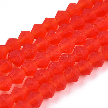 Imitate Austrian Crystal Frosted Glass Beads Strands LS-EGLA-A039-T4mm-MD14-1