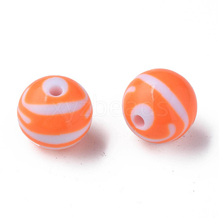 Opaque Striped Acrylic Beads MACR-S373-27B-04-1