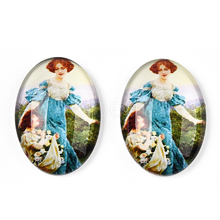 Glass Cabochons GGLA-T004-01-C-1