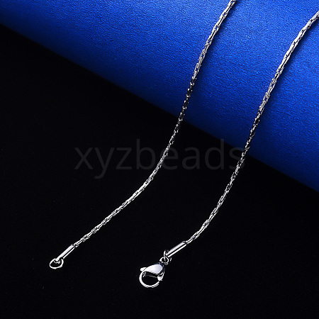 Non-Tarnish 304 Stainless Steel Coreana Chain Necklace NJEW-S420-005D-P-1