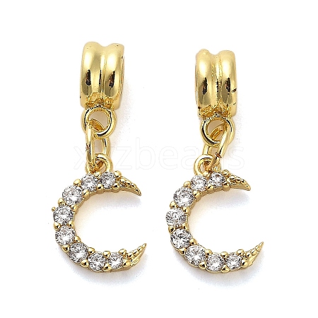 Rack Plating Brass Micro Pave Cubic Zirconia Charms KK-S398-01A-1