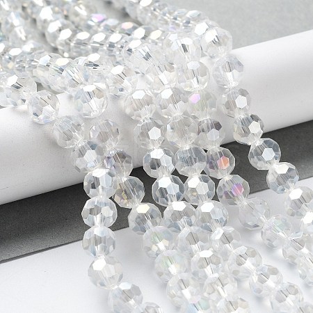 Electroplate Glass Beads Strands EGLA-R016-8mm-25-1