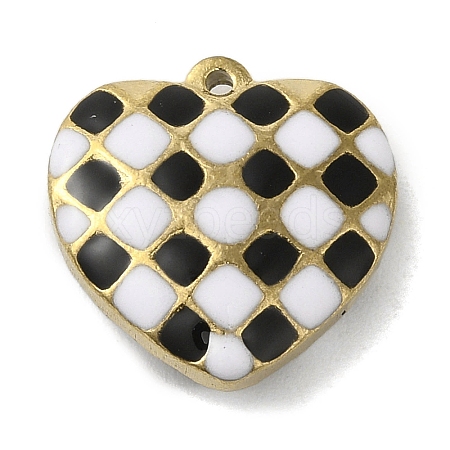 304 Stainless Steel Enamel Pendants X-STAS-E216-02G-01-1