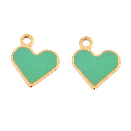 304 Stainless Steel Enamel Charms STAS-L022-483G-05-1