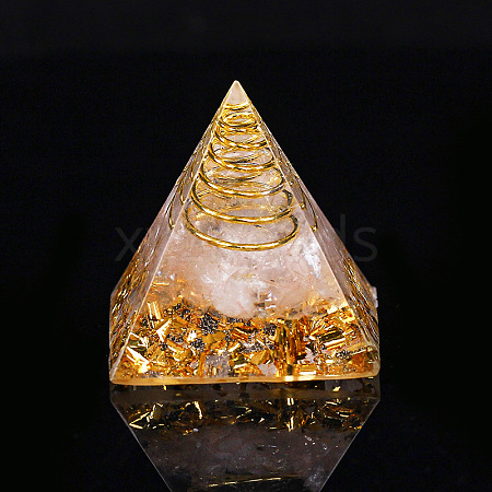 Orgonite Pyramid Resin Display Decorations G-PW0005-05D-1