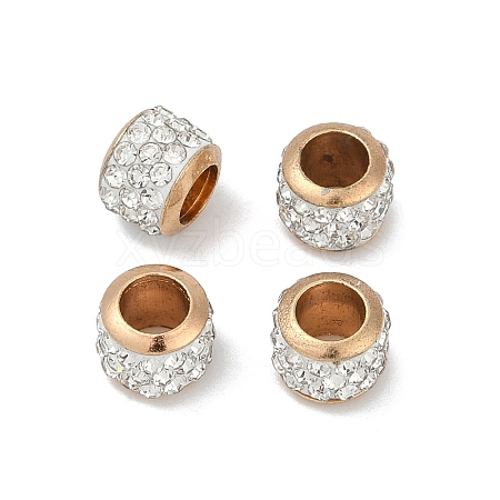 Alloy Rhinestone Clay Pave Beads ALRI-D300-01G-01-1