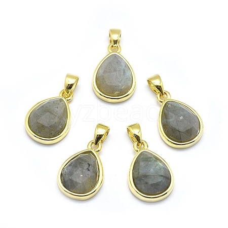 Natural Labradorite Pendants X-G-O176J-07G-1