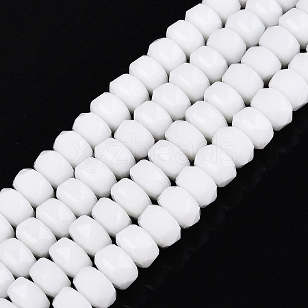 Opaque Glass Beads Strands GLAA-Q114-01A-B01-1