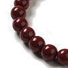 6mm Round Cinnabar Mala Stretch Bracelets BJEW-B080-28B-03-3