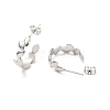 Non-Tarnish 304 Stainless Steel Leaf Wrap Stud Earring EJEW-P202-03P-2