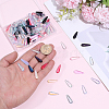 130Pcs 13 Colors Baking Paint Transparent Glass Pendants FIND-SC0023-46B-3