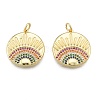 Brass Micro Pave Colorful Cubic Zirconia Pendants KK-G431-13G-2