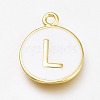 Brass Enamel Pendants KK-H103-01L-G-1