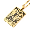 304 Stainless Steel Tarot Pendant Necklaces NJEW-A026-01G-10-2