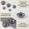 Olycraft 25Pcs 5 Styles 1-Hole Retro Zinc Alloy Shank Buttons BUTT-OC0001-57A-4