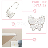 WADORN 2pcs 2 style Butterfly Theme Zinc Alloy Purse Hangers FIND-WR0010-92-3