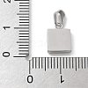 Ion Plating(IP) 304 Stainless Steel Micro Pave Cubic Zirconia Pendants STAS-Z107-02P-06-3