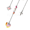 Flower Moon Metal & Natural Amethyst Chips Hanging Suncatcher GG-CBAB970-03B-3