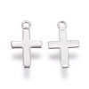 Tarnish Resistant 316 Surgical Stainless Steel Tiny Cross Charms STAS-E470-02P-1