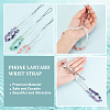 Mixed Stone and Acrylic Imitation Pearl Beads Mobile Straps HJEW-PH01491-4