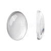 Transparent Oval Glass Cabochons X-GGLA-R022-14x10-1