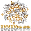 80Pcs 4 Style 304 Stainless Steel Bead Caps STAS-UN0045-92-1