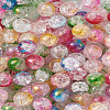 Transparent Spray Painted Crackle Glass Beads Strands GLAA-TA0003-09-28