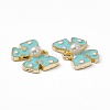 Alloy Enamel Pendants PALLOY-P287-05LG-01-3