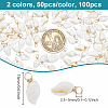 100Pcs 2 Colors Natural Trumpet Shell Pendants PALLOY-GA00041-2