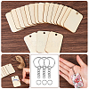 50Pcs Unfinished Natural Poplar Wood Pendants with 50Pcs Iron Split Key Rings with 50Pcs 304 Stainless Steel Jump Rings with 2 Bundle 2-Ply Jute Cord DIY-SP0001-67A-6