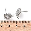 Brass Micro Pave Cubic Zirconia Studs Earring Findings KK-K364-09P-3