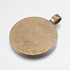 Alloy Pendant Cabochon Settings X-PALLOY-S602-AB-FF-2